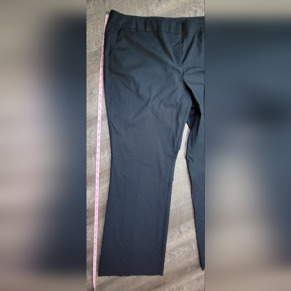 Vintg Y2K New York & Co. 7th Ave. Straight Leg Pant Women's 18 Black Lightweight - Picture 14 of 15